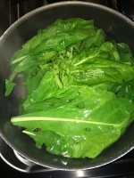 Add the washed spinach and blanche for few mins.